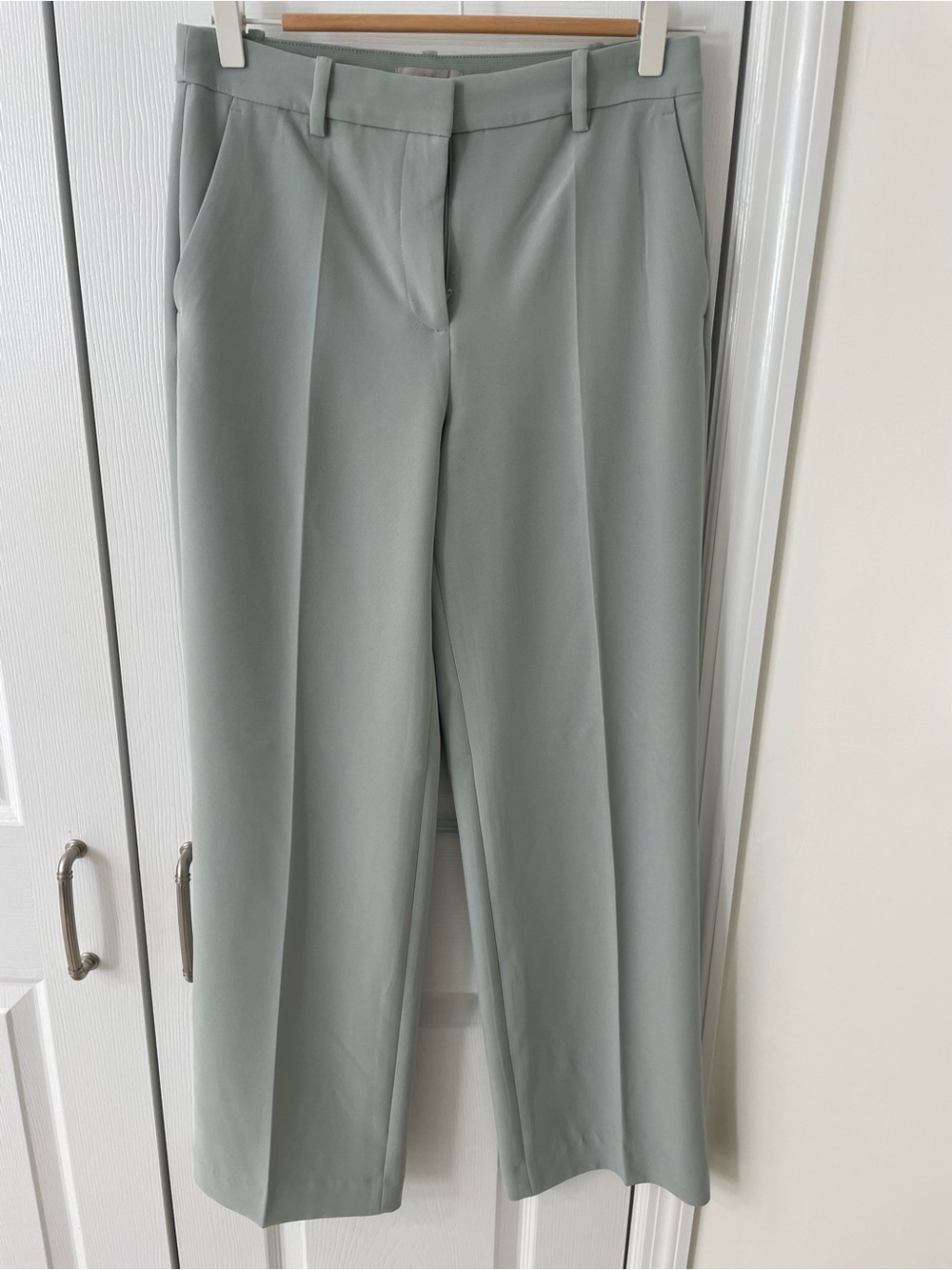 H&M Sage Green Wide-Leg Trousers